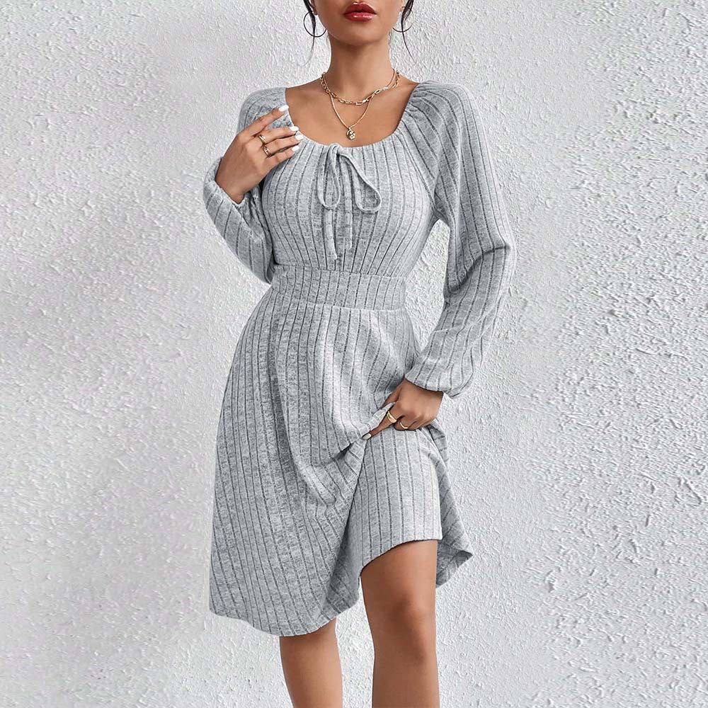 Minimalist Design Dress Casual All Matching High Waist A Line Dress