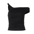 Women’s Asymmetric Ruched Crop Top