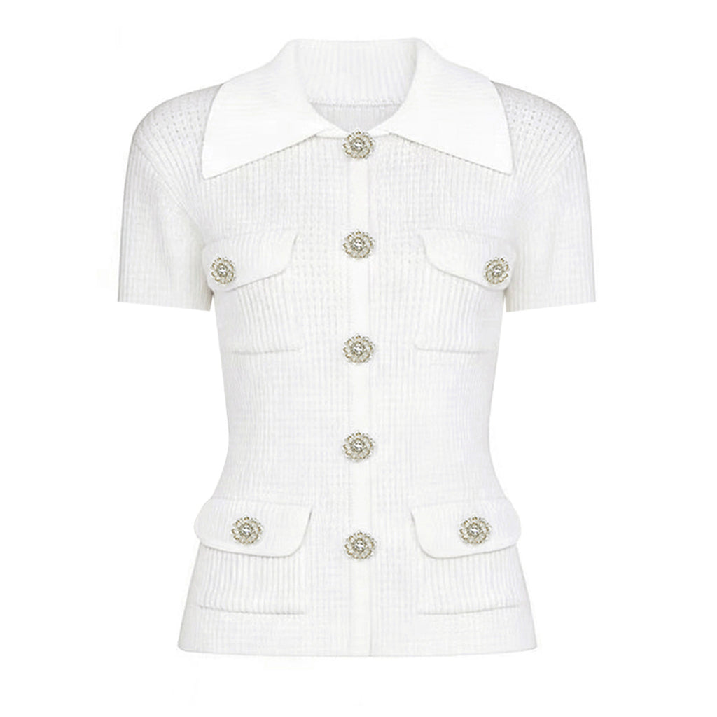Short-Sleeved White Top