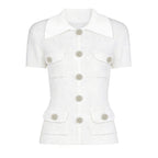 Short-Sleeved White Top