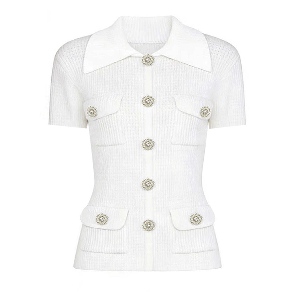 Short-Sleeved White Top