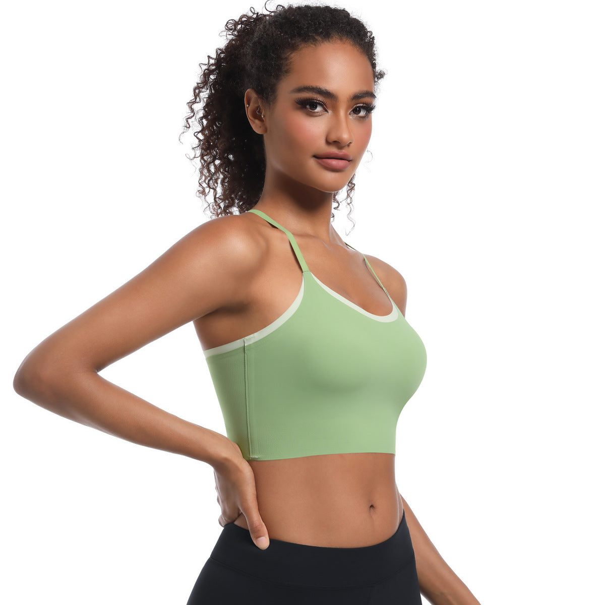 Women's Cross-Strap Push-Up Yoga Bra