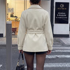 Women's Mid-Length Belted Wool-Look Coat