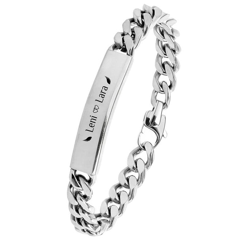 18K Gold Bracelet Laser Laser Letter Graphic Number