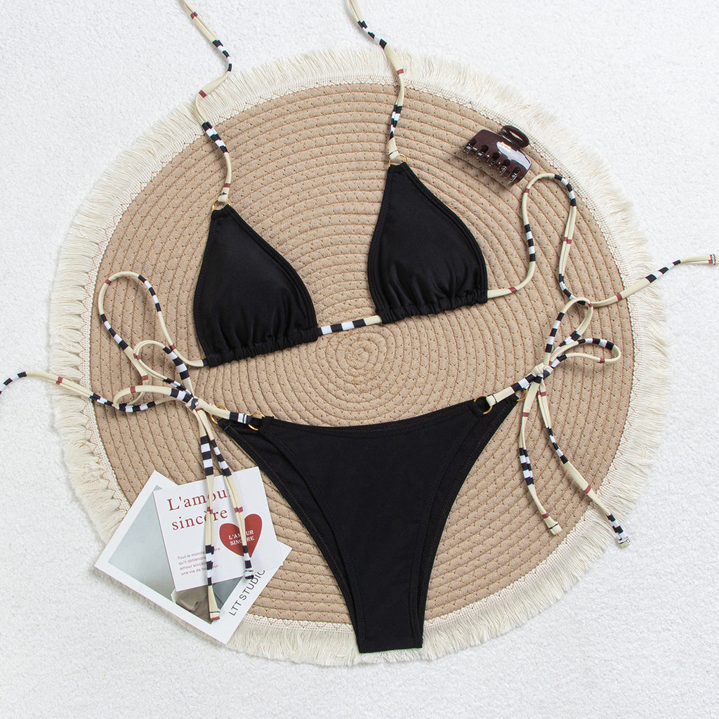 Contrast Color Bikini Swimwear