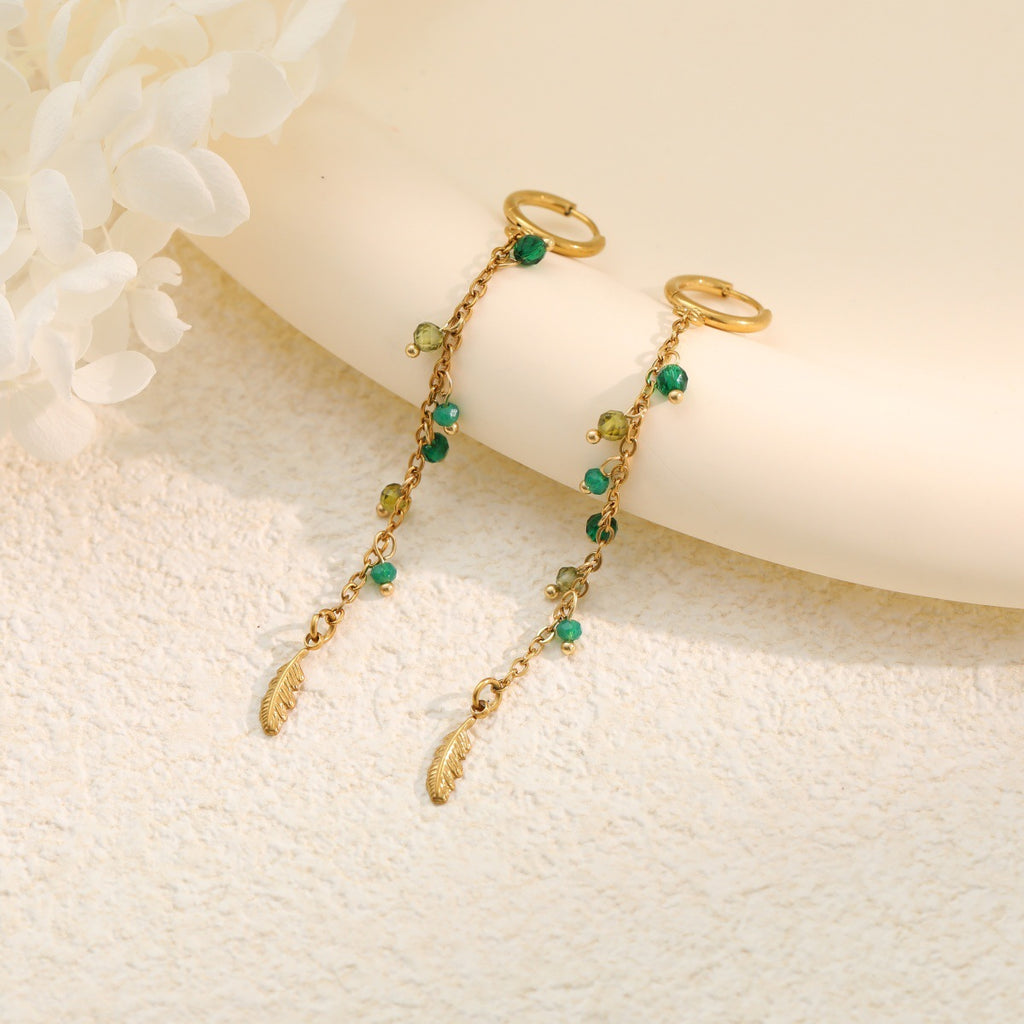 Women's Feather Drop Earrings