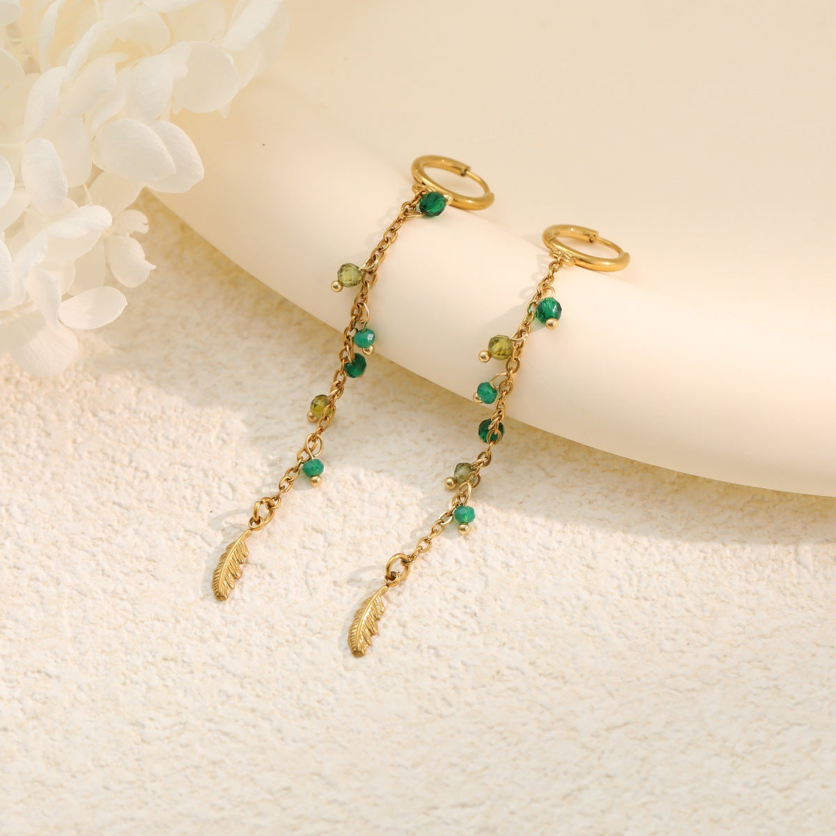 Women's Feather Drop Earrings