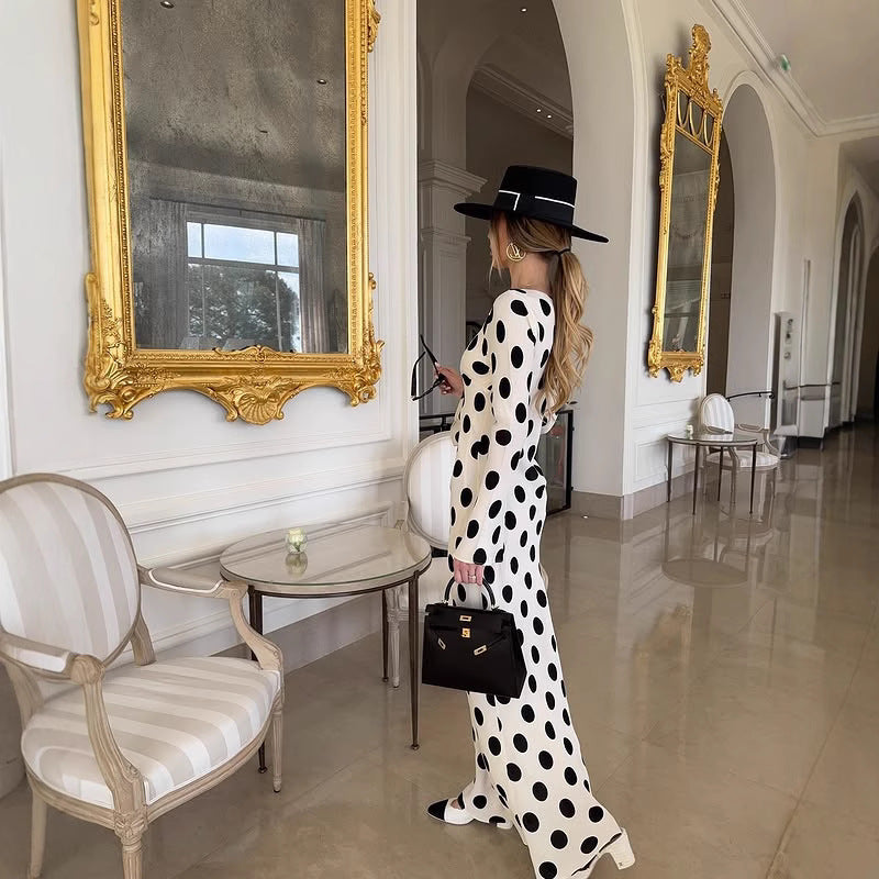Polka-Dot A-Line Dress
