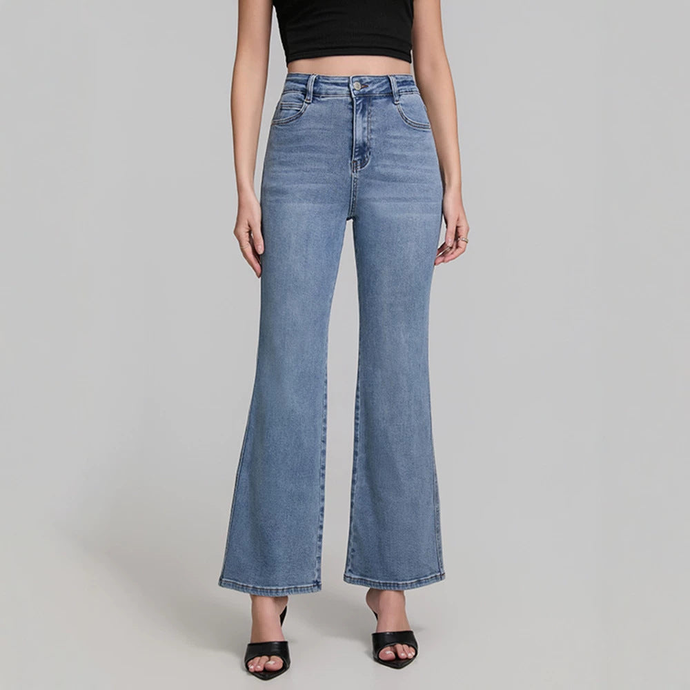 Women's High-Rise Blue Bootcut Jeans