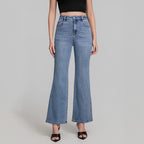 Women's High-Rise Blue Bootcut Jeans