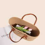 Women's Woven Straw Tote Beach Bag