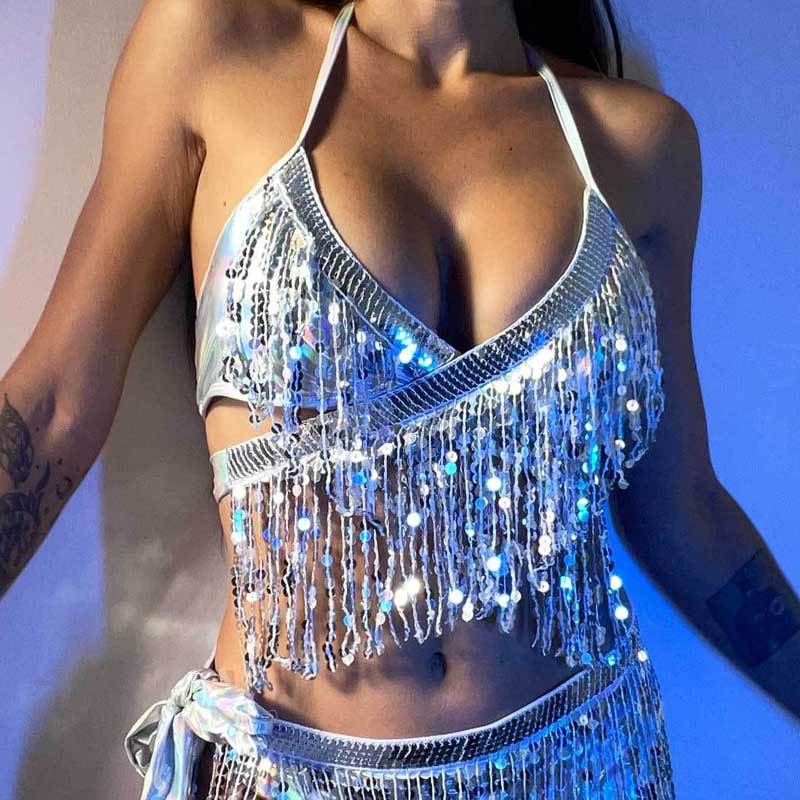 Sequined Tassel Bra Lingerie