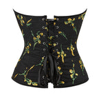 Women's Black Embroidery European Size Sexy Body Shaping Court Body Shaping Top