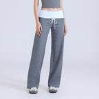 Women's Color-Block Wide-Band Yoga Pants