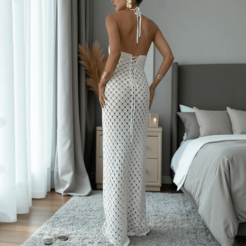 Women's Lace Backless Dress