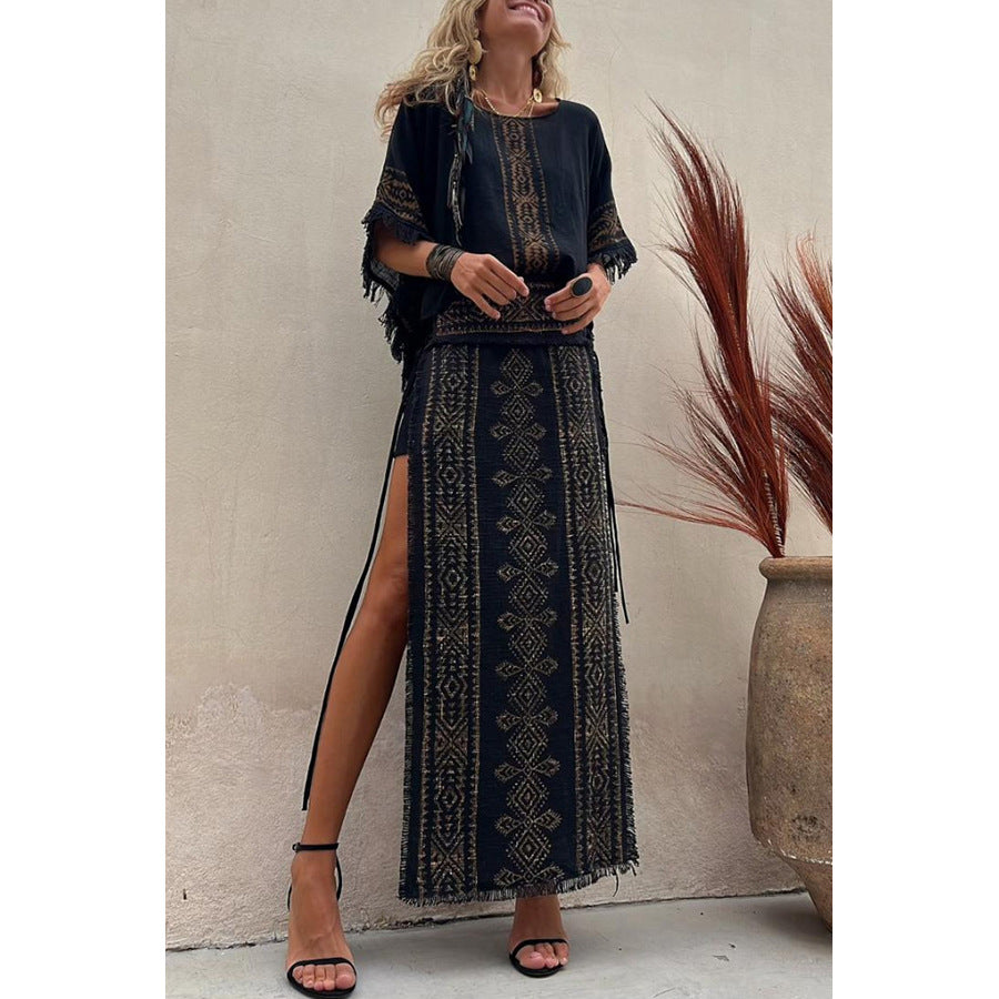 Women's Batwing Sleeve Two-Piece Set