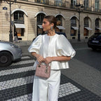 Satin Puff-Sleeve Top