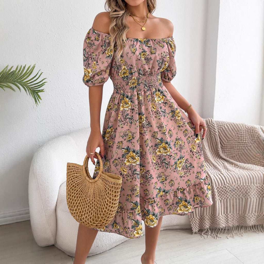 Women's Floral Ruffled Dress