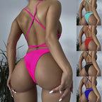 Solid One-piece Swimwear
