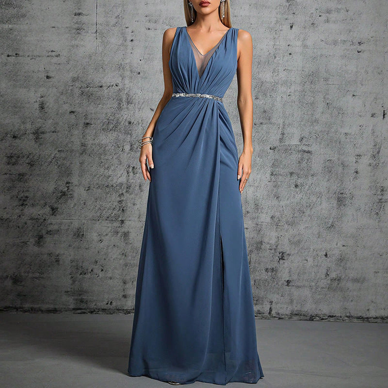 Women's Backless Fishtail Evening Gown