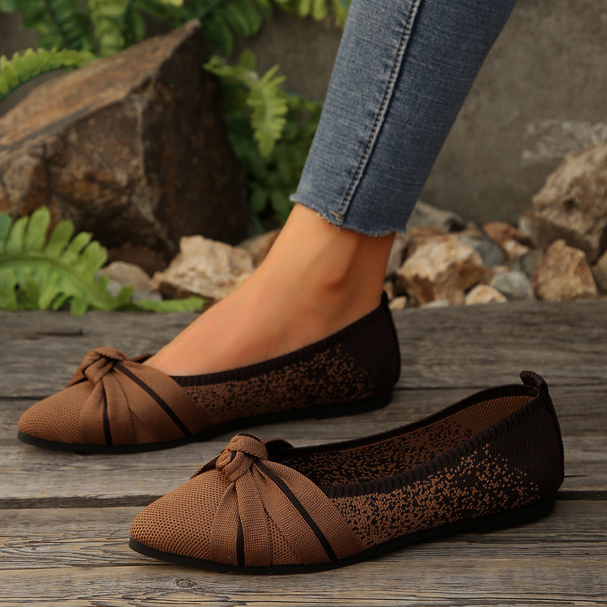 Women's Bow Detail Knit Pumps