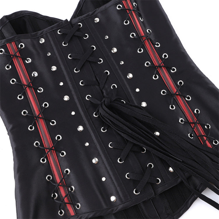 's Gothic Court Dark Red Body Shaping Halloween Top