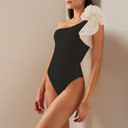 Solid Color One-piece Swimwear