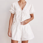Lace-Up Top & Shorts Set