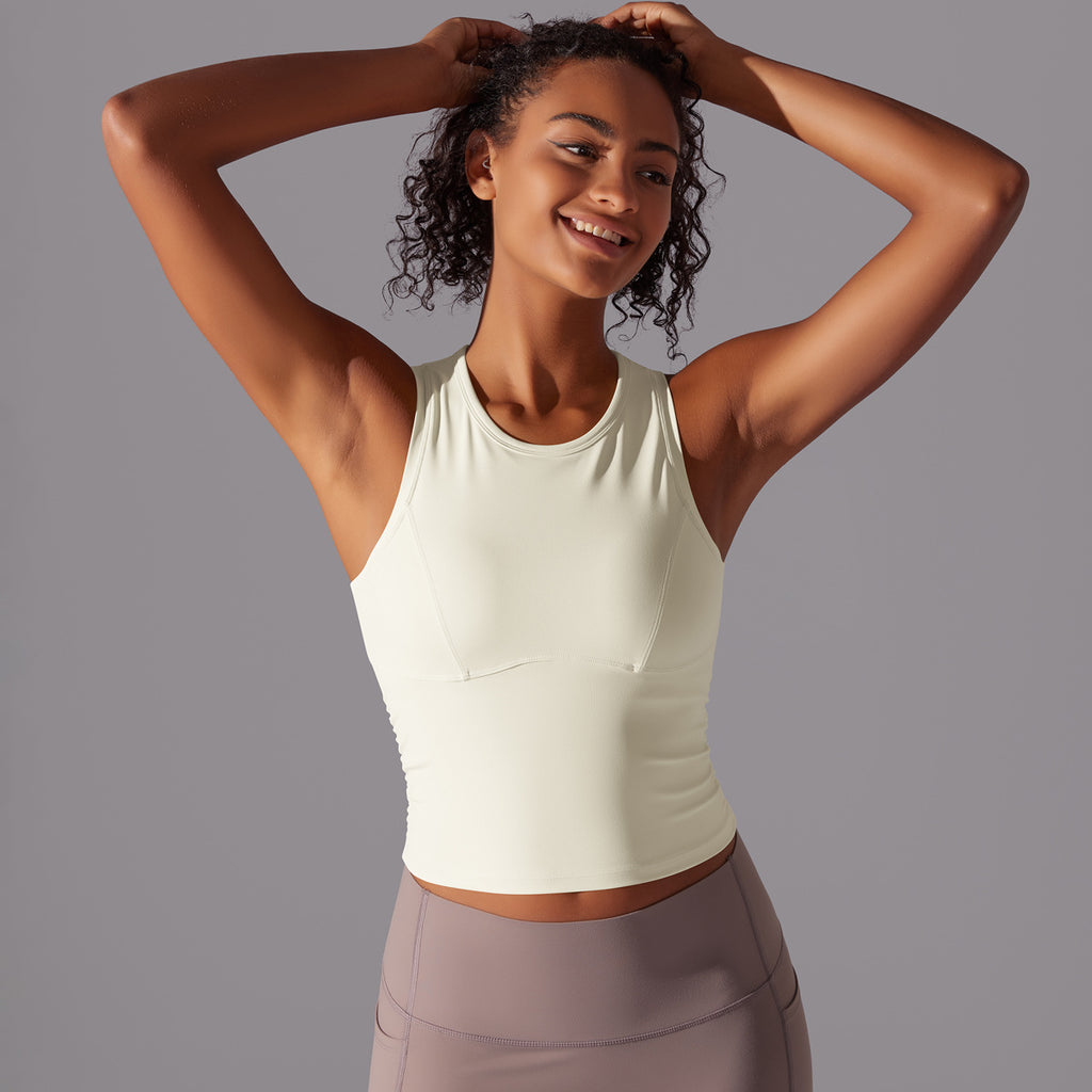 Women's Quick-Dry Pleated Sports Tank Top