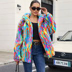 Women's Camo Faux-Fur Coat
