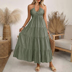Women's Backless Halter Dress