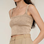 Women Clothing Casual Woolen Camisole Spring Summer