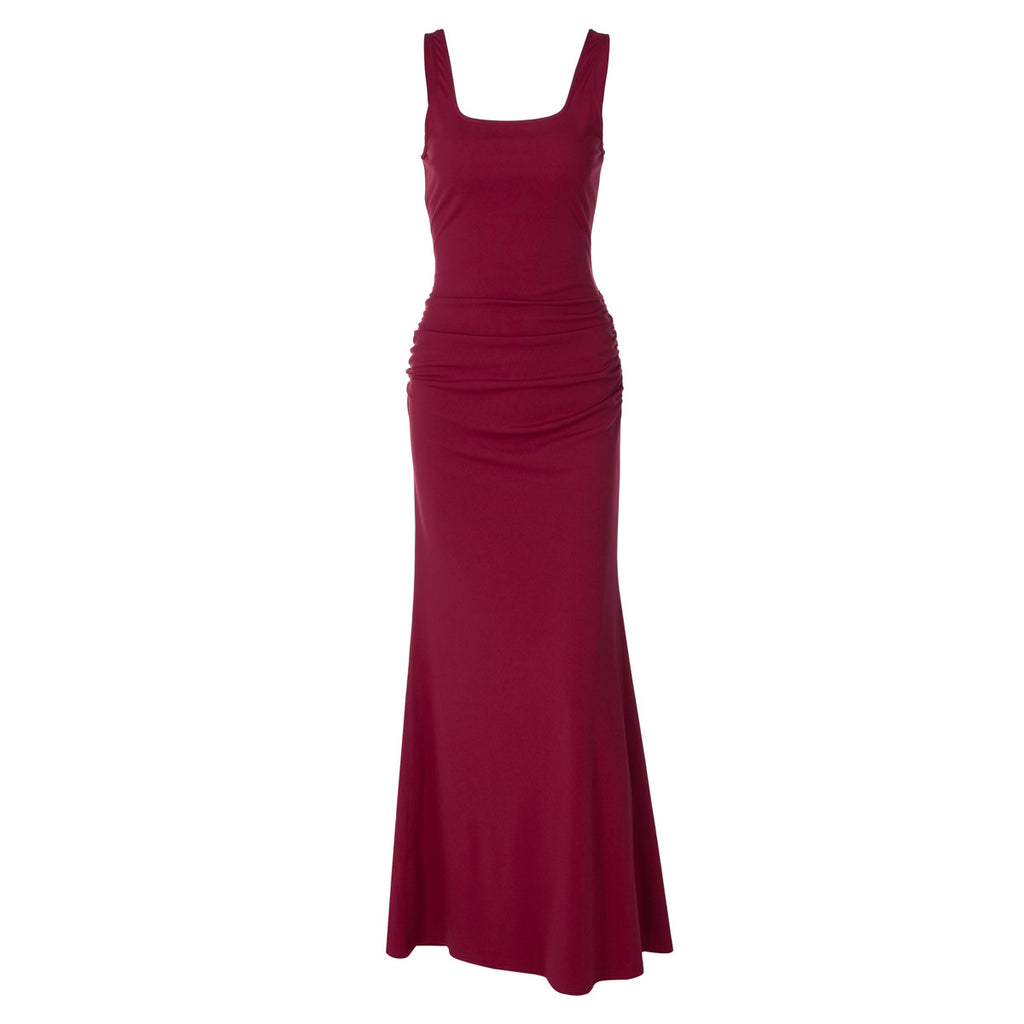 Women's Square-Neck Sleeveless Maxi Dress