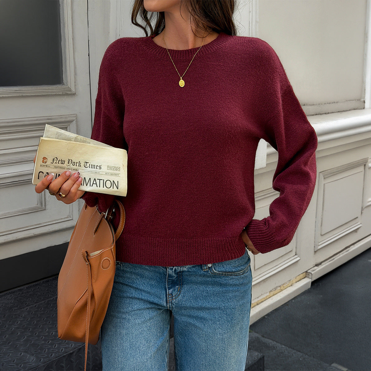 Women's Oversized Drop-Shoulder Sweater