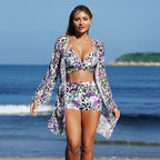 Split Cross One-piece Swimwear