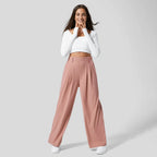 Women’s Pleated Slim-Fit Loose Work Pants