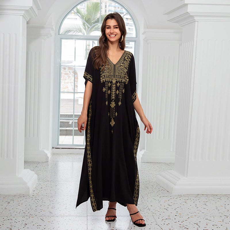 Rayon Embroidered One-piece Swimwear