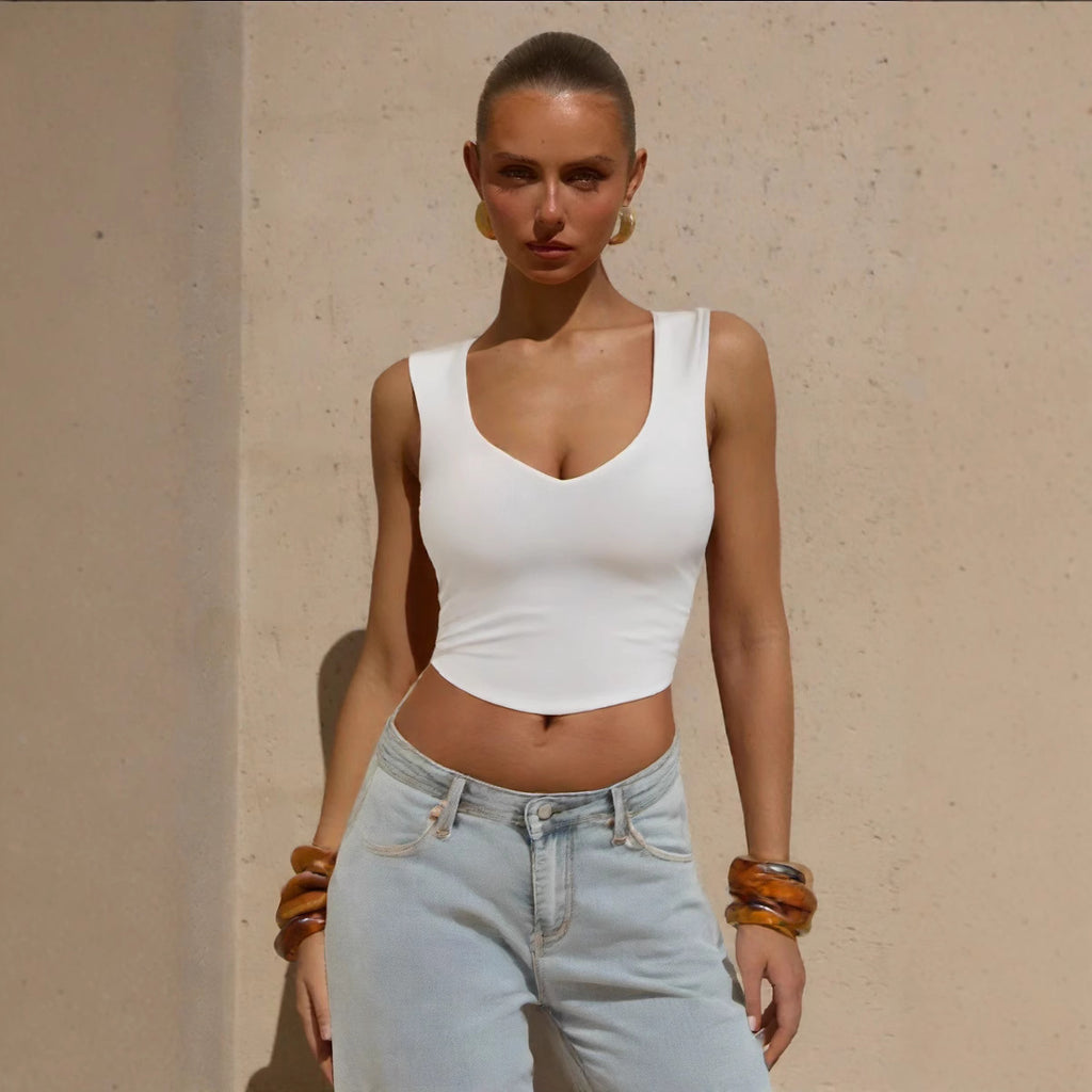 Women's Casual Slim-Fit Backless Camisole Top