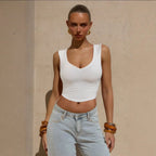 Women's Casual Slim-Fit Backless Camisole Top