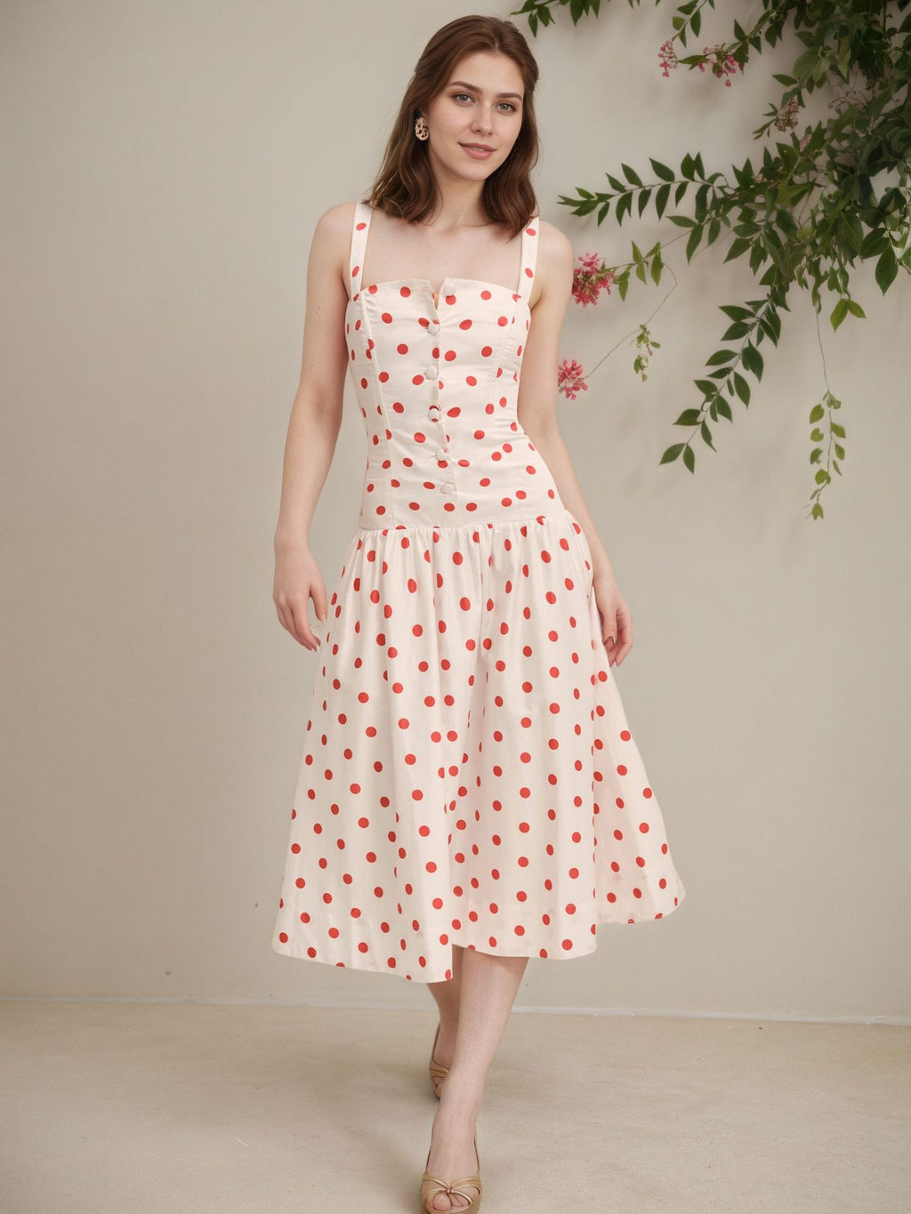 White Background and Red Dots