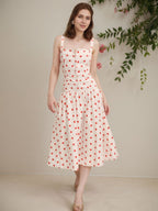 White Background and Red Dots
