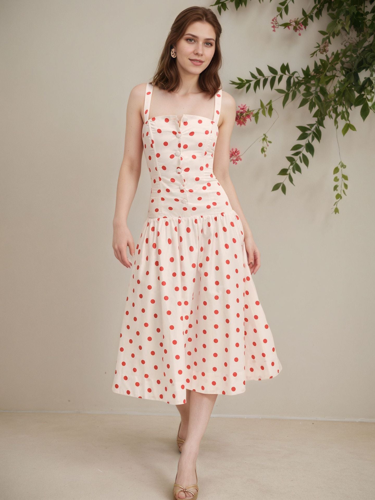 White Background and Red Dots