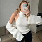 Women's Turtleneck Sweater Vest & Cardigan Set