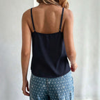 Summer Hollow Out CO V neck Camisole Women Loose Slimming