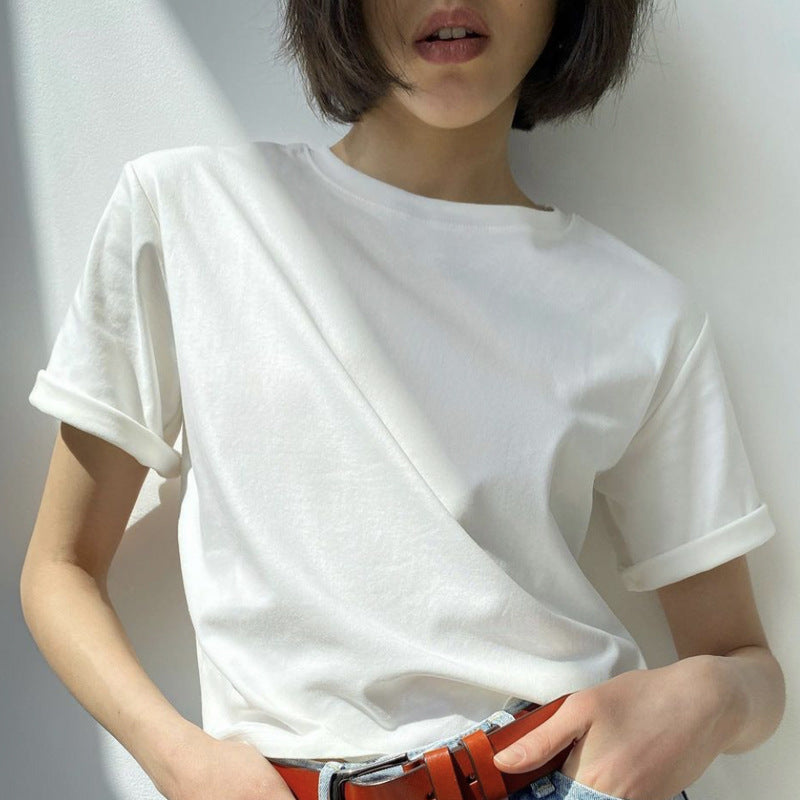 Women's Women's's Clothes T-Shirt Cotton Basic Loose Top Soft T-Shirt