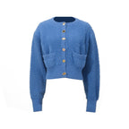 Women's Casual Sweater Autumn Simple Round-Neck Solid Color