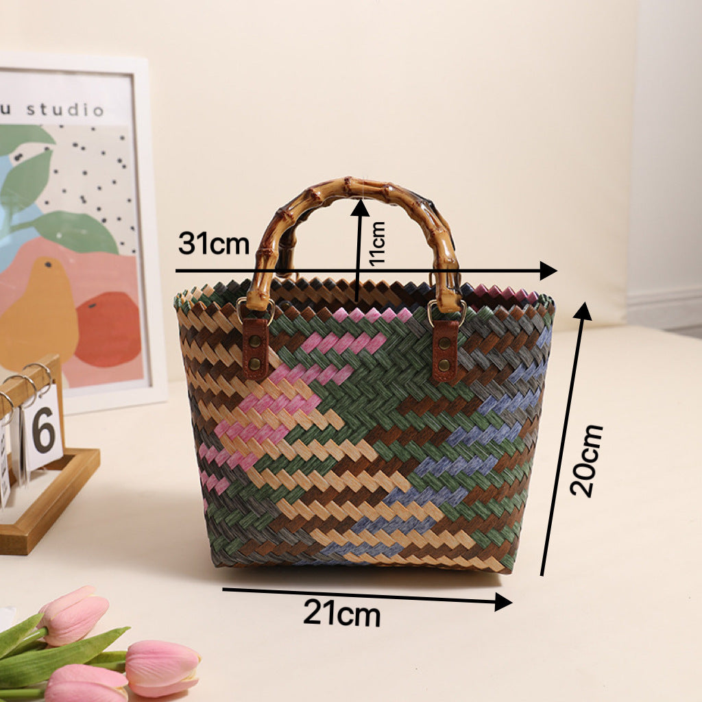 Pp Color Matching Bamboo Handle Coffee Small