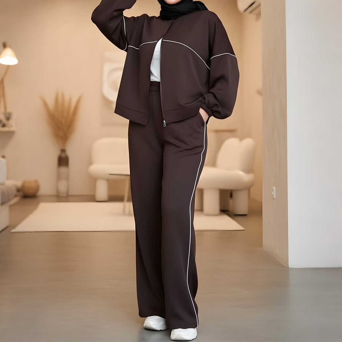 Women's Drop-Shoulder Casual Two-Piece Set