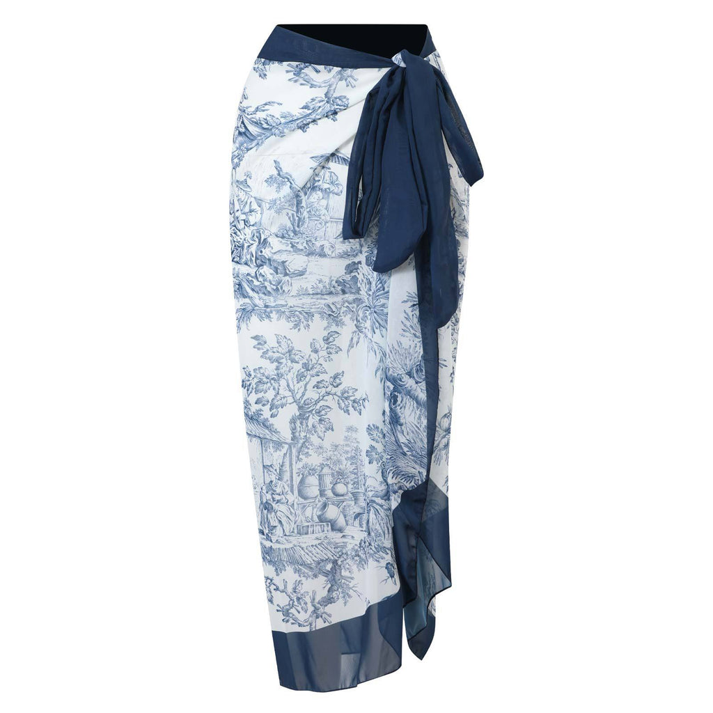 Blue Wrap Skirt