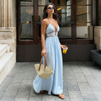 Women's Backless Halter Dress